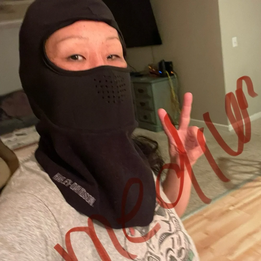 🩷HARLEY DAVIDSON UNISEX BLACK “face warmer😂” open bar and shield balaclavas